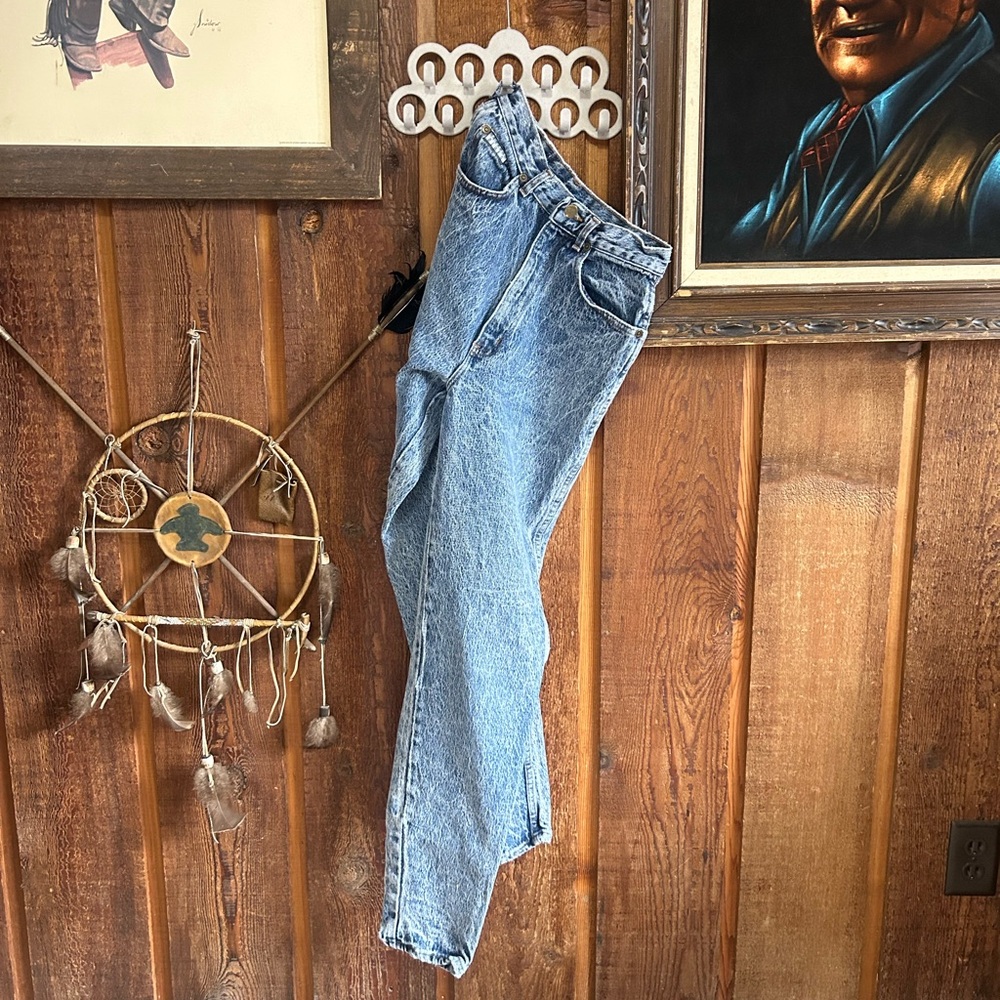 Vintage Sunset Blues High Rise Stone Wash Y2K Skinny 80s 90s tapered mom